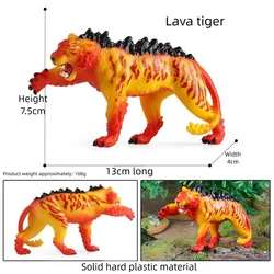 Oenux Mythical Creatures Ice & Sea Dragon Action Figures - Realistic Collectible Toys (Lava Tiger)