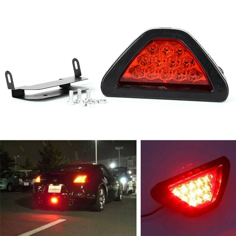 F1-Style-DRL-Red-12-LED-Rear-Tail-Stop-Fog-Triangular-Brake-Light-Stop ...