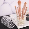 Cosmetic Storage Dustproof Makeup Brush Storage Bucket Cosmetic Brush Holder Cup For Dressing Table Transparent Pen Holder 4