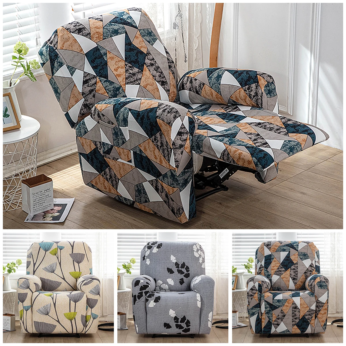 Furniture Slipcovers Washable Chair Covers Recliner Sofa Cover Set