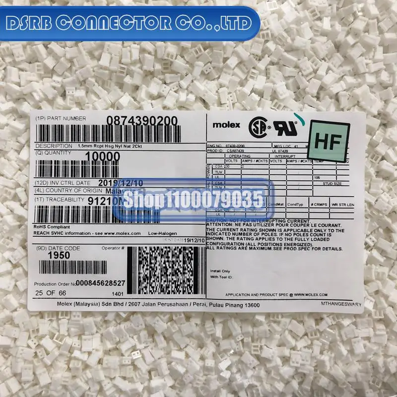 

10000pcs/lot new and original 87439-0200 874390200 2P