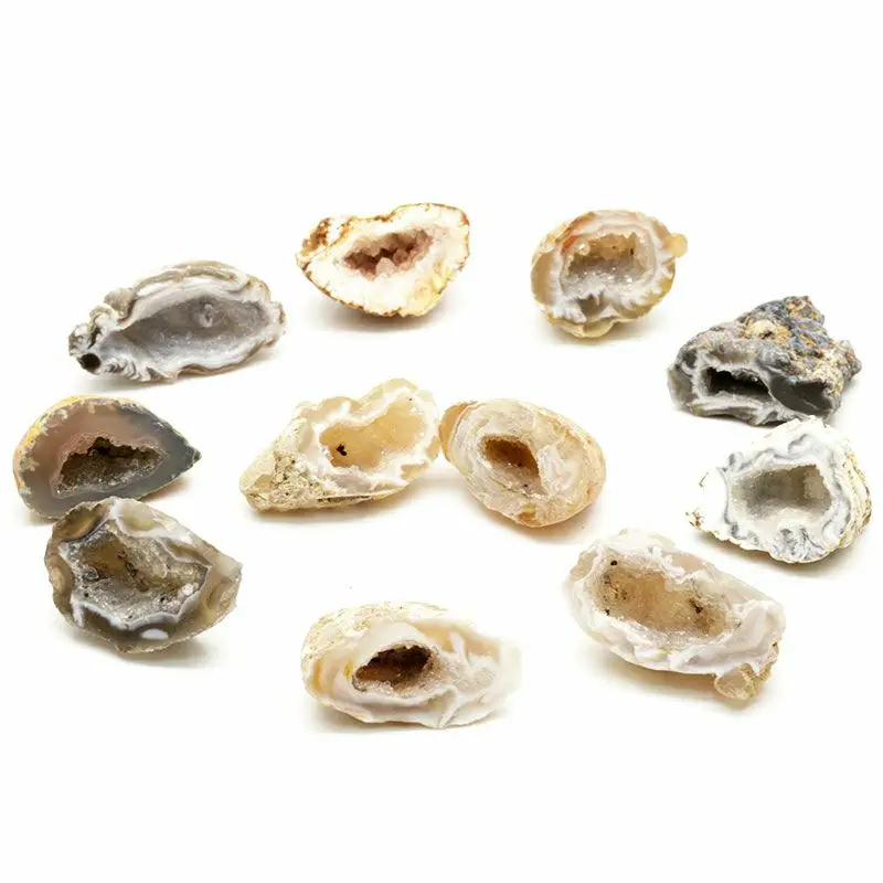 fashion  No Hole Agates Different size Crystal geode Raw Rock Mineral Energy Natural Quartz Reiki Healing Decoration Crafts 3
