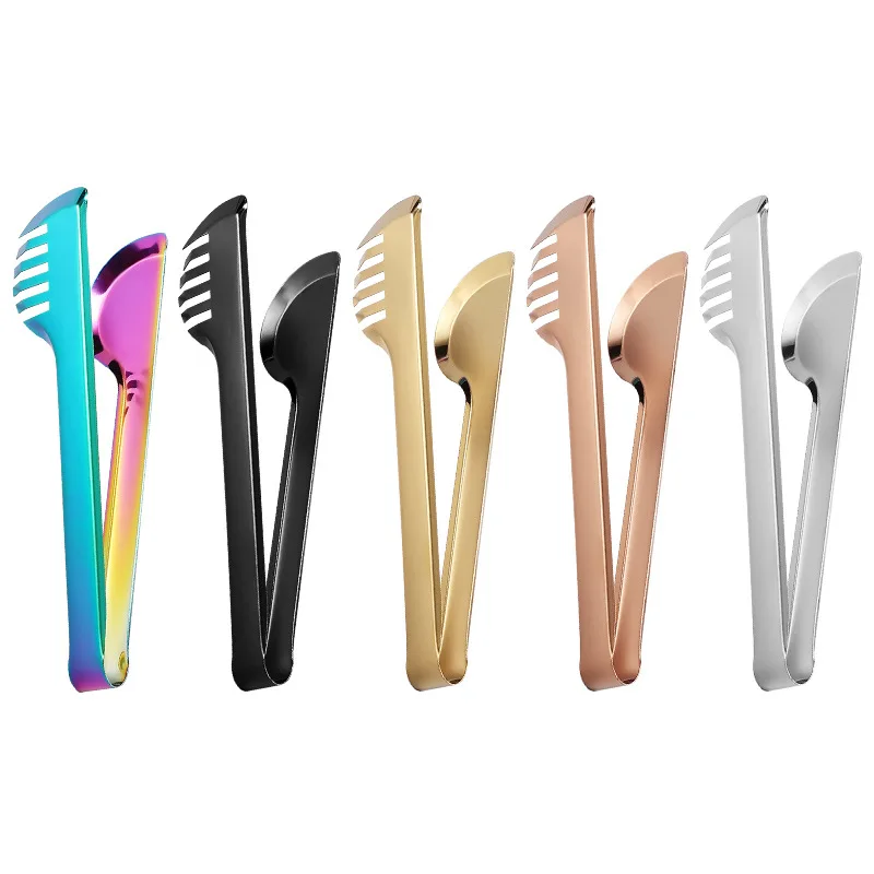 Stainless Steel Non-Stick Food Tongs Salad Beef Clamp Outdoor BBQ Clips Home Cooking Utensils