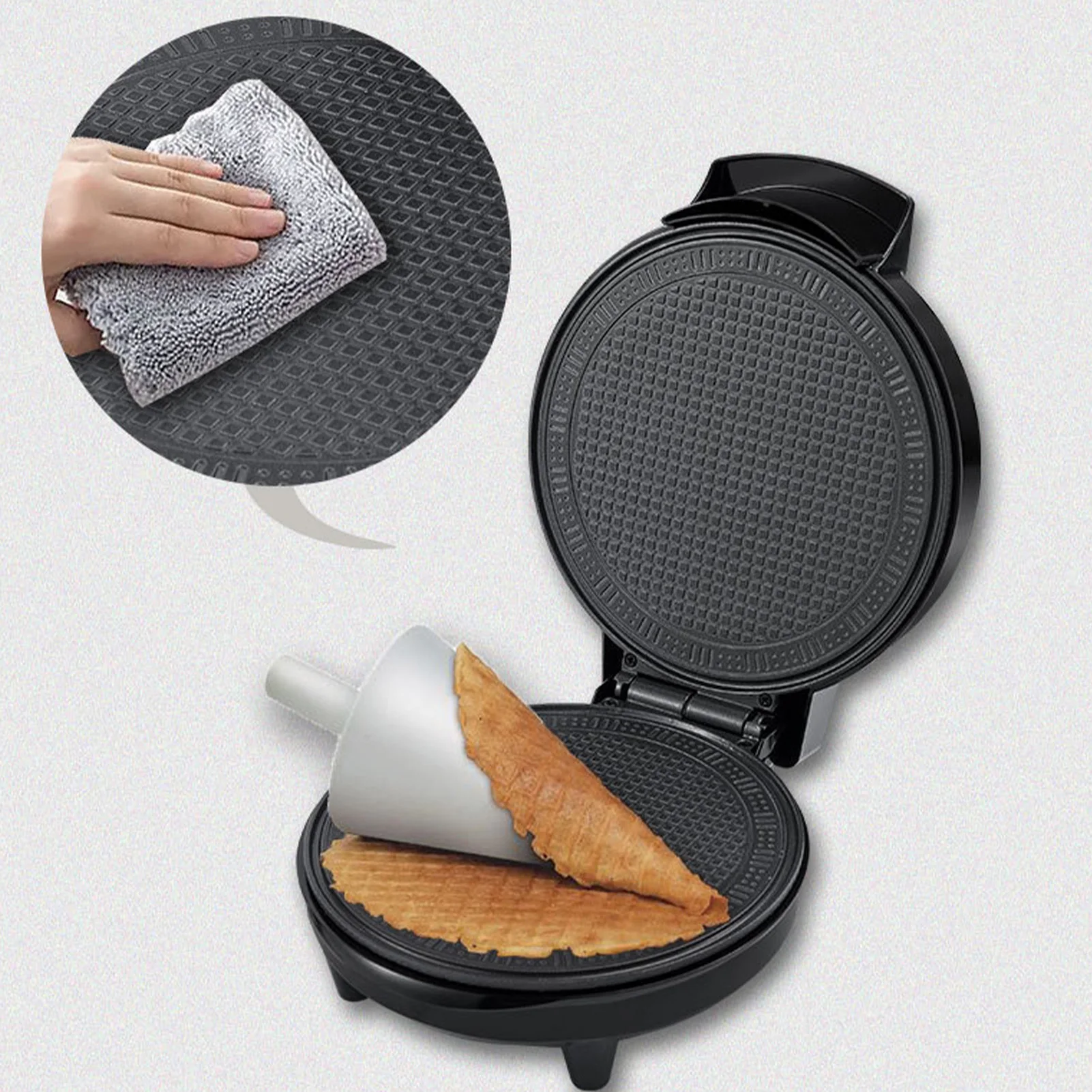 1000W Multifunction Electric Breakfast Maker Double Sided Heating Pancake Making Machine EU Plug 220‑240V 5