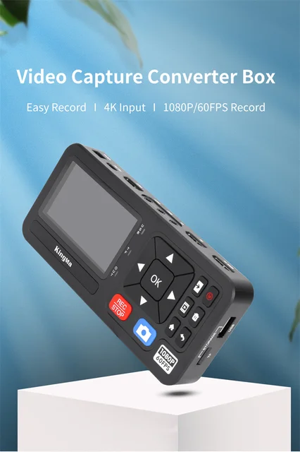 King Ma Video Grabber 1080P - Convertitore VHS A Digitale, Schermo 3", Per DVD, Videocamere E Gaming - Foto 5