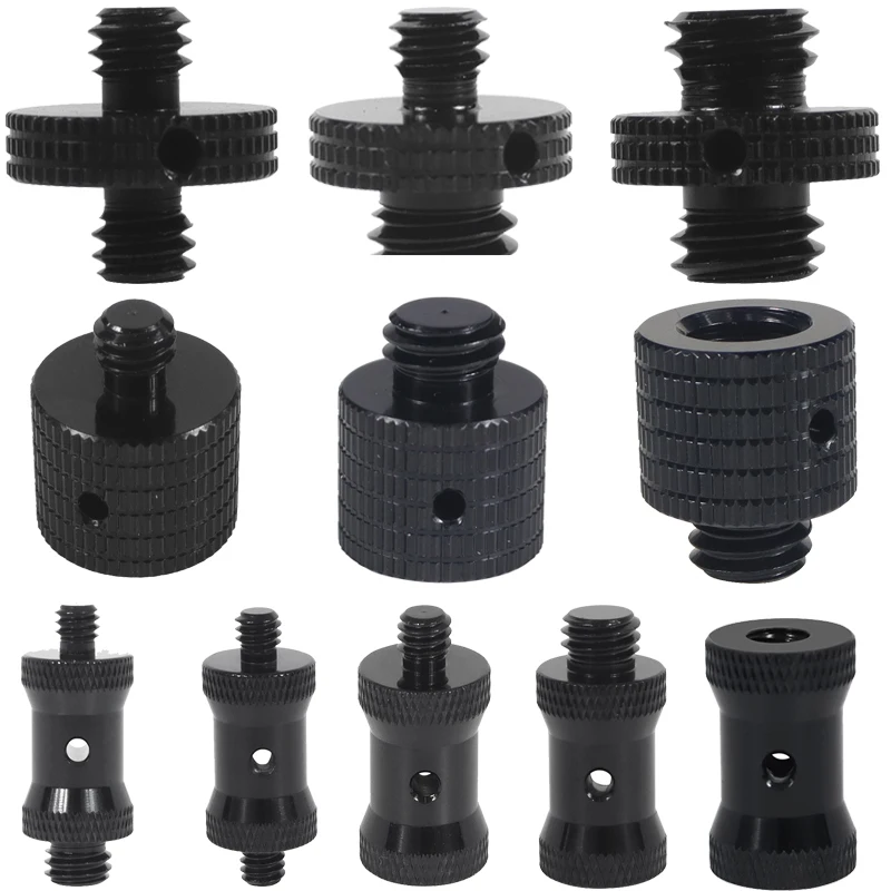 Reinforce Camera Conversion Screw Adapter 1/4 to 3/8 M4 M5 M6 M8 M10 Male Female Screw for Monopod Tripod Ball Lights Bike Mount