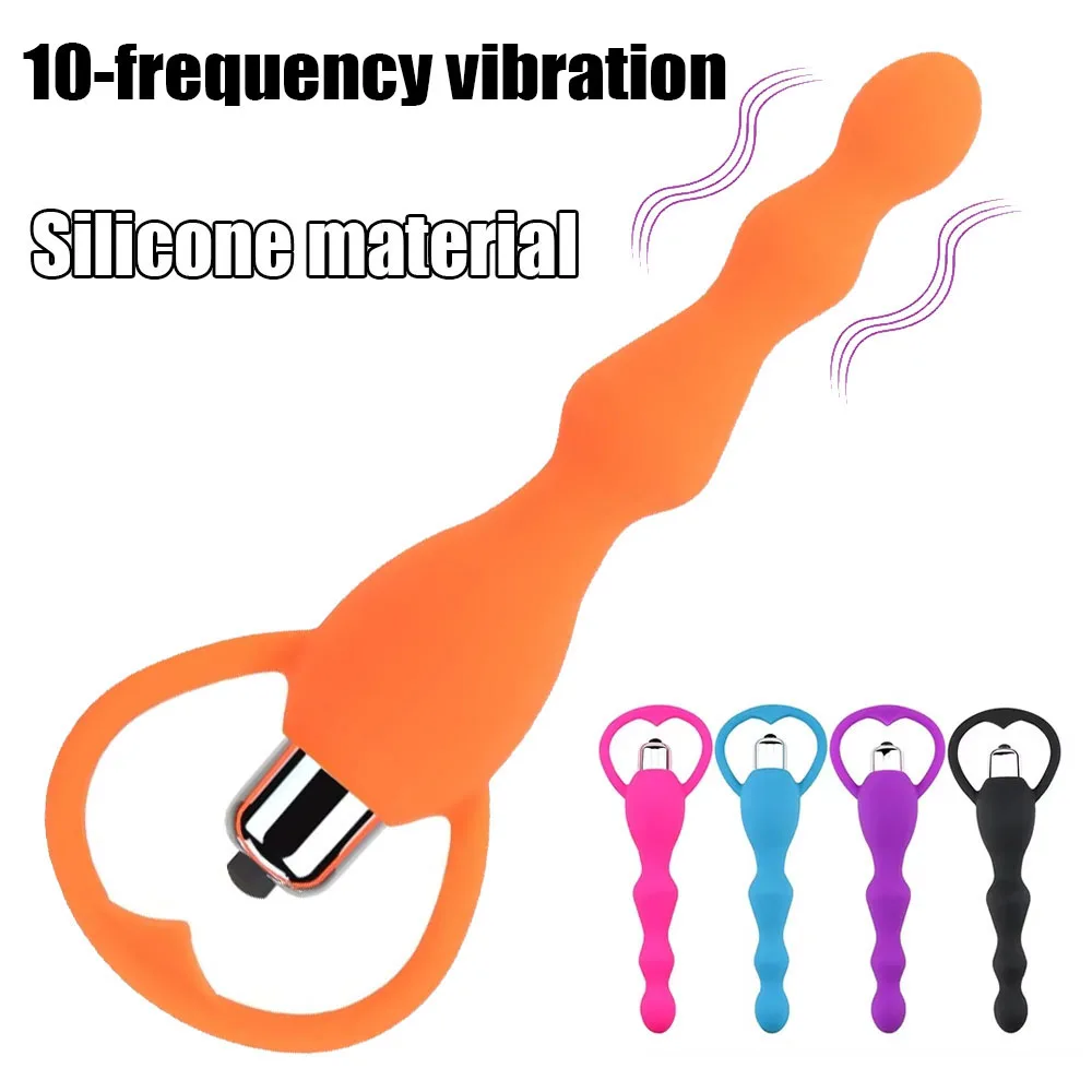 Vibrierende Anal Plug Prostata Massage Weiche Anal Perlen Butt Plug Vibratoren Sex Spielzeug für Paare Butt Plug Silikon Erwachsene Produkte