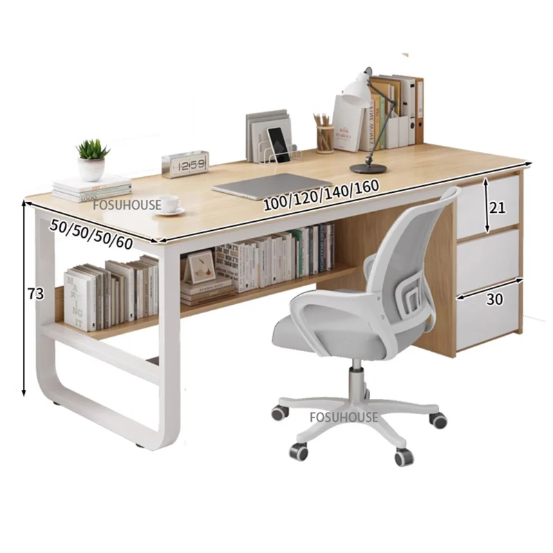 Drawers Study Office Desk Bedroom Student Writing Study Table European Desktop Computer Desk Workbench Modern Office Furniture