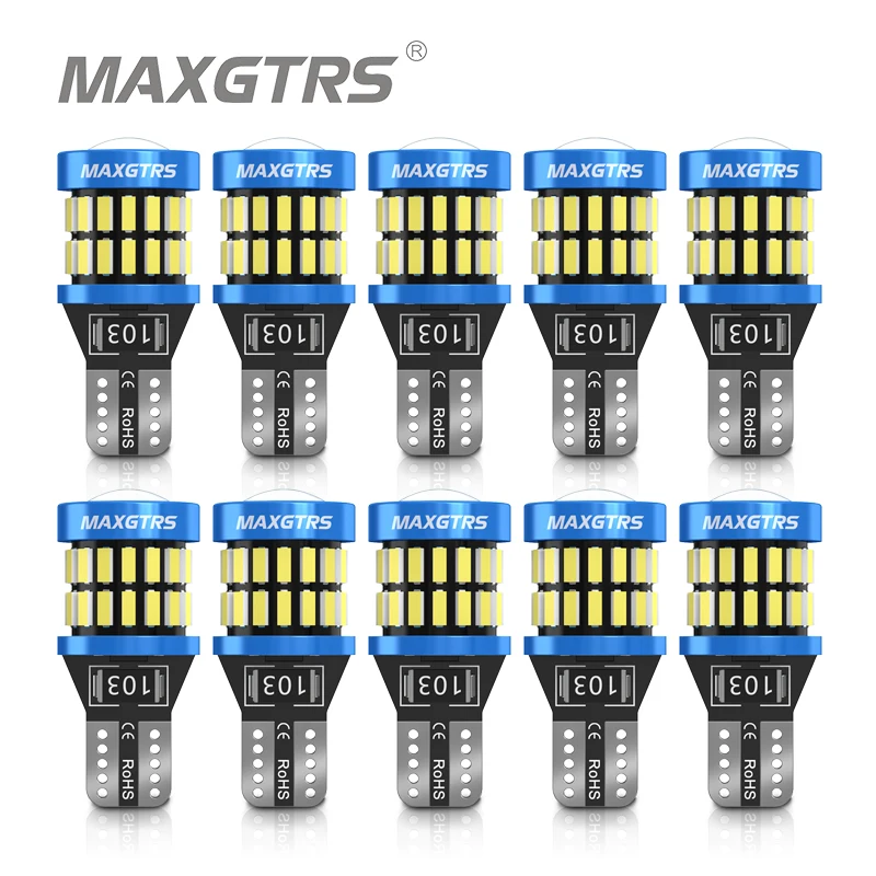 10x Upgraded W5W 2825 175  T10 LED CANBUS 12V 8W 950Lm Car Interior Side Light 194 3030 SMD Replacement for Cars Trucks