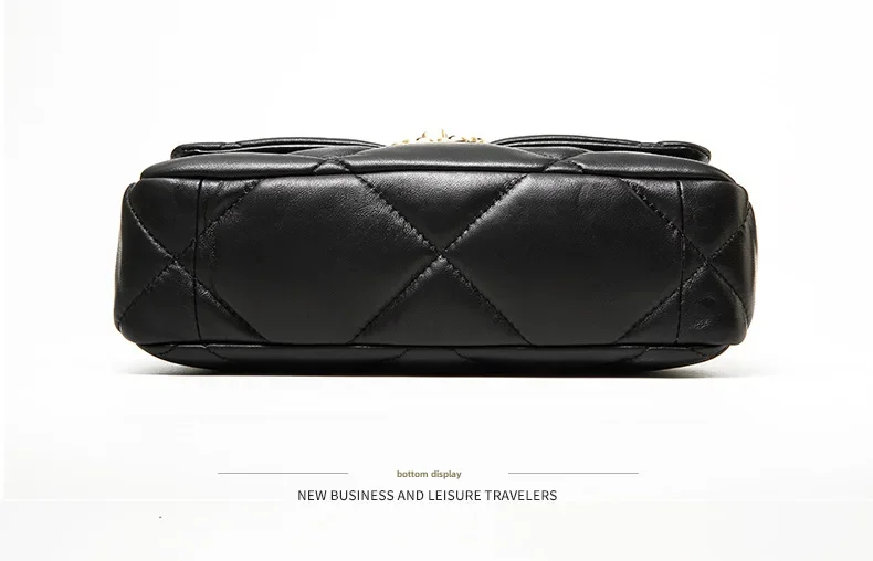 Sac bandoulière à chaîne en cuir souple