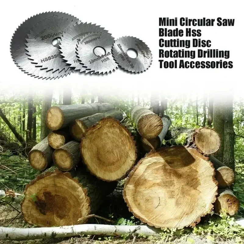 Circular saw blade 1Set/7pcs mini Hss cutting disc rotating drilling tool accessories for wood plastic and aluminum
