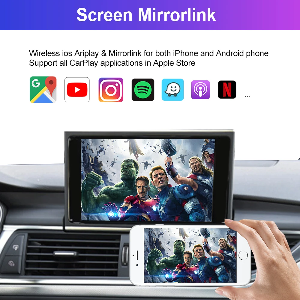 2023   Apple Carplay  ȵ̵ Auto ȵ̵ ڵ ̽  ƿ Audi A6 C7 S6 RS6 A7 S7 RS7 2009-2015