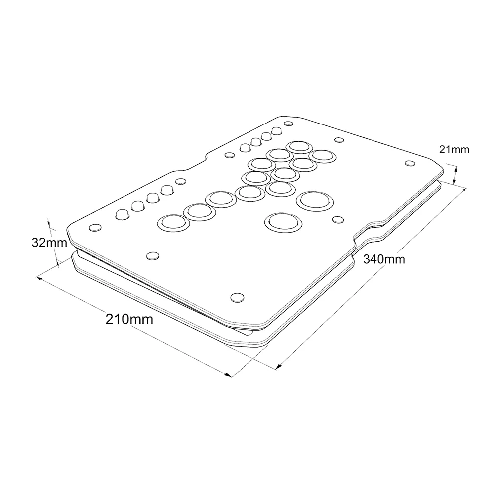 PUNK WORKSHOP ULTRA BOX ホワイト【PKB PC】 PKB PC】ULTRA BOX レバーレスコントローラー (ボタンレイアウト