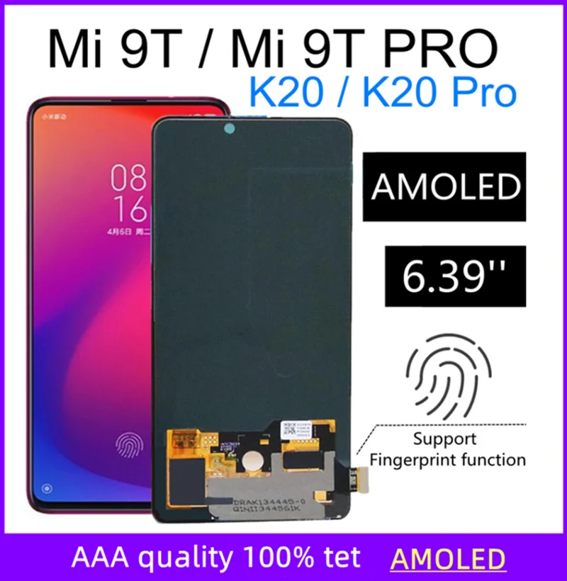 

6.39" Super Amoled Mi 9T For Xiaomi MI9T Pro M1903F10I LCD Display Touch Screen Assembly Replace For Redmi K20 PRO LCD