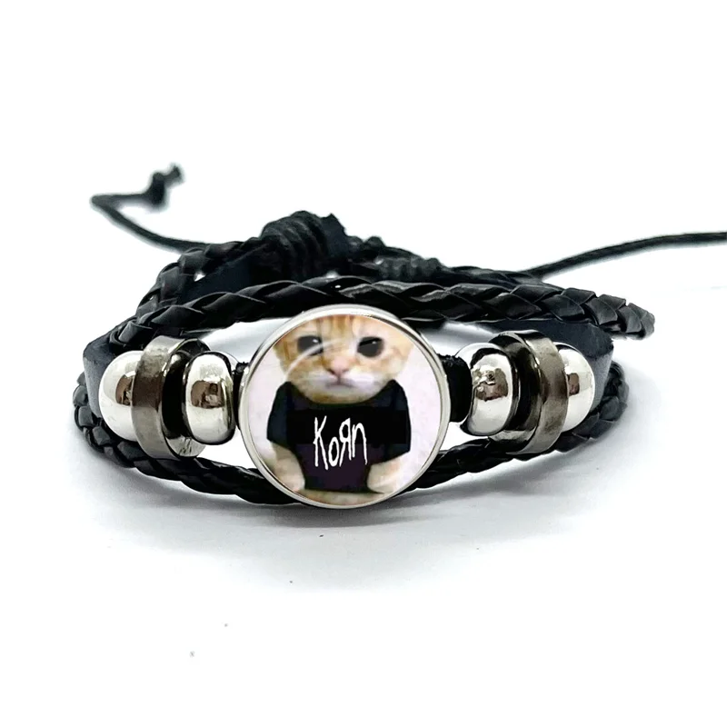bangle bracelet Hip Hop Korn Music Rock Band Punk Band Bracelets Art Multilayer Braided Bracelets Bangles Handmade Jewelry Gifts
