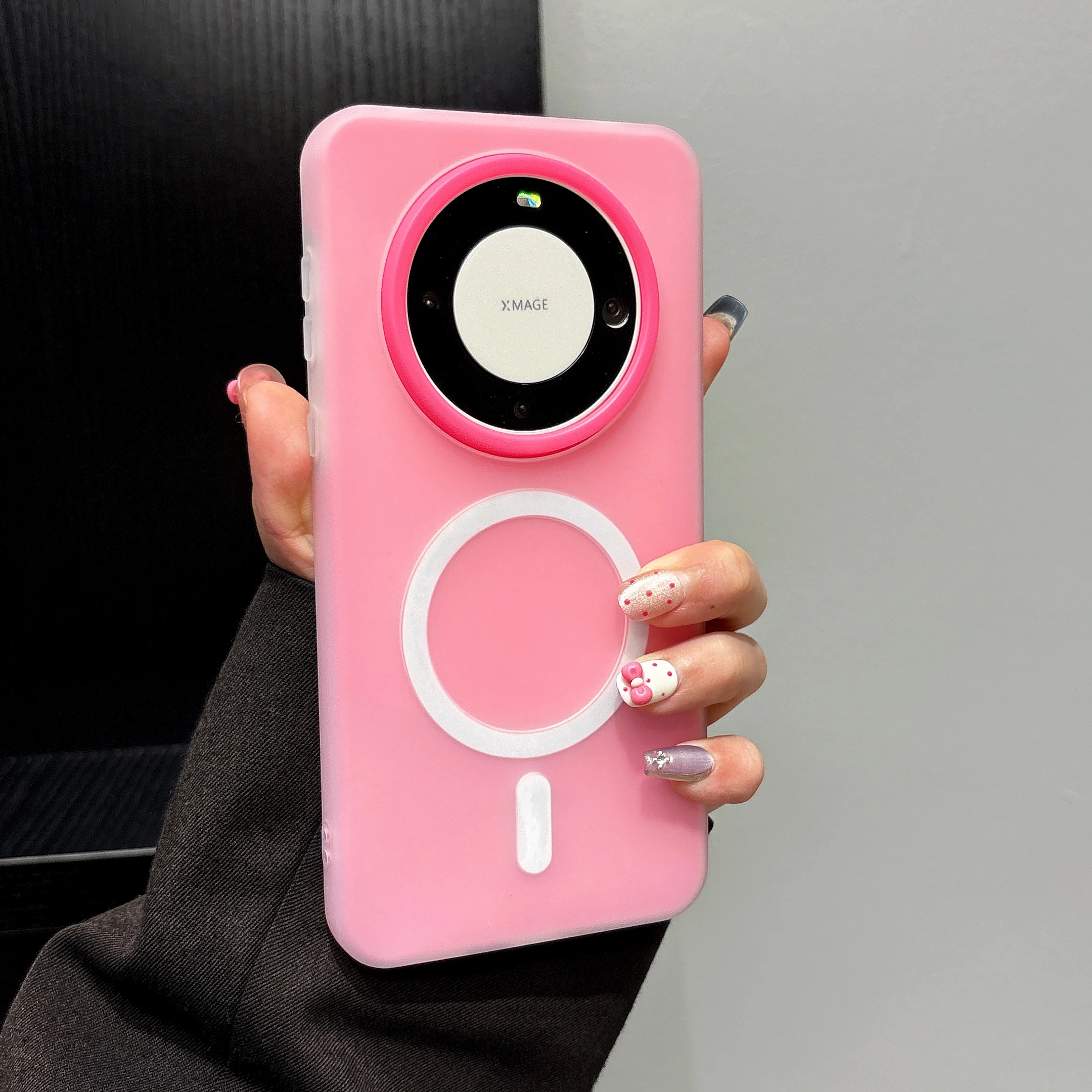 Magnetic Skin-Feel Wireless Charging Armor Case - Colorful Finish