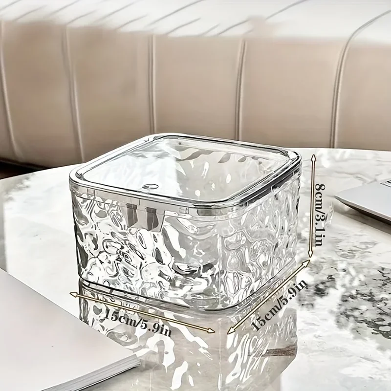 Hair Accessories Organizer Storage Box Clear Acrylic Hair Tie Organizer Headband Bows Cotton Swab Organization Bathroom