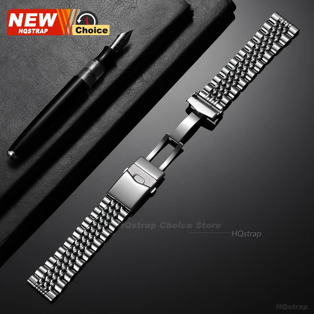 Luxury Stainless Steel Screw Link Strap - Universal Replacement Wristband