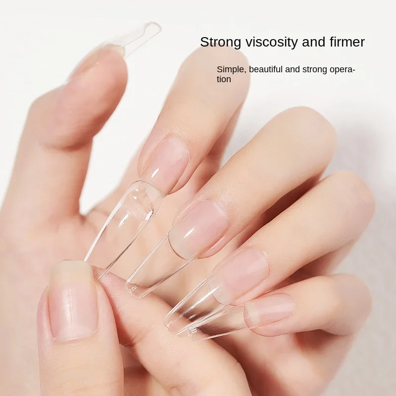 Easy Stick Solid Nail Patch Gel Gummy Adhesive Bond 8ml UV Glue No-Flowing Modelling Stick Tips Clear Solid Nail Art UV Gel nail art set jelly glue gel
