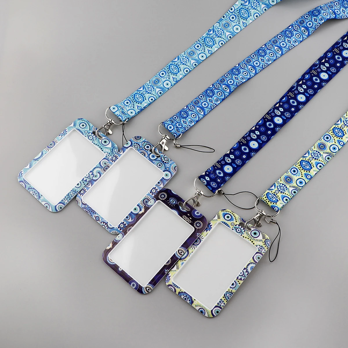 ER1918 Turkish Evil Eye Lanyard For Key ID Card Gym Blue Phone Straps USB Badge Holder DIY Hang Rope Fashion Lariat Lanyard Gift