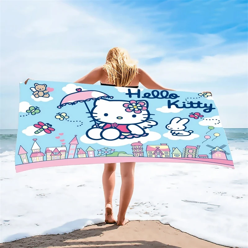 

Hello Kitty Bath Towel, Household Toiletries Suitable for Adults and Children To Go Out and Play At The Seaside and Beach Towel