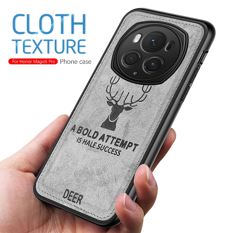 Custodia In Tessuto Per Honor Magic 6 Pro 6Pro Magic6 Magic6Pro Modello Antler Huawei Honer Honar Hone 6 Magic Honor Magic6