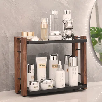Bathroom Counter Organizer With Coffee Station Cosmetic Holder and Storage Shelf for Vanity and Countertop Kitchen Accessories