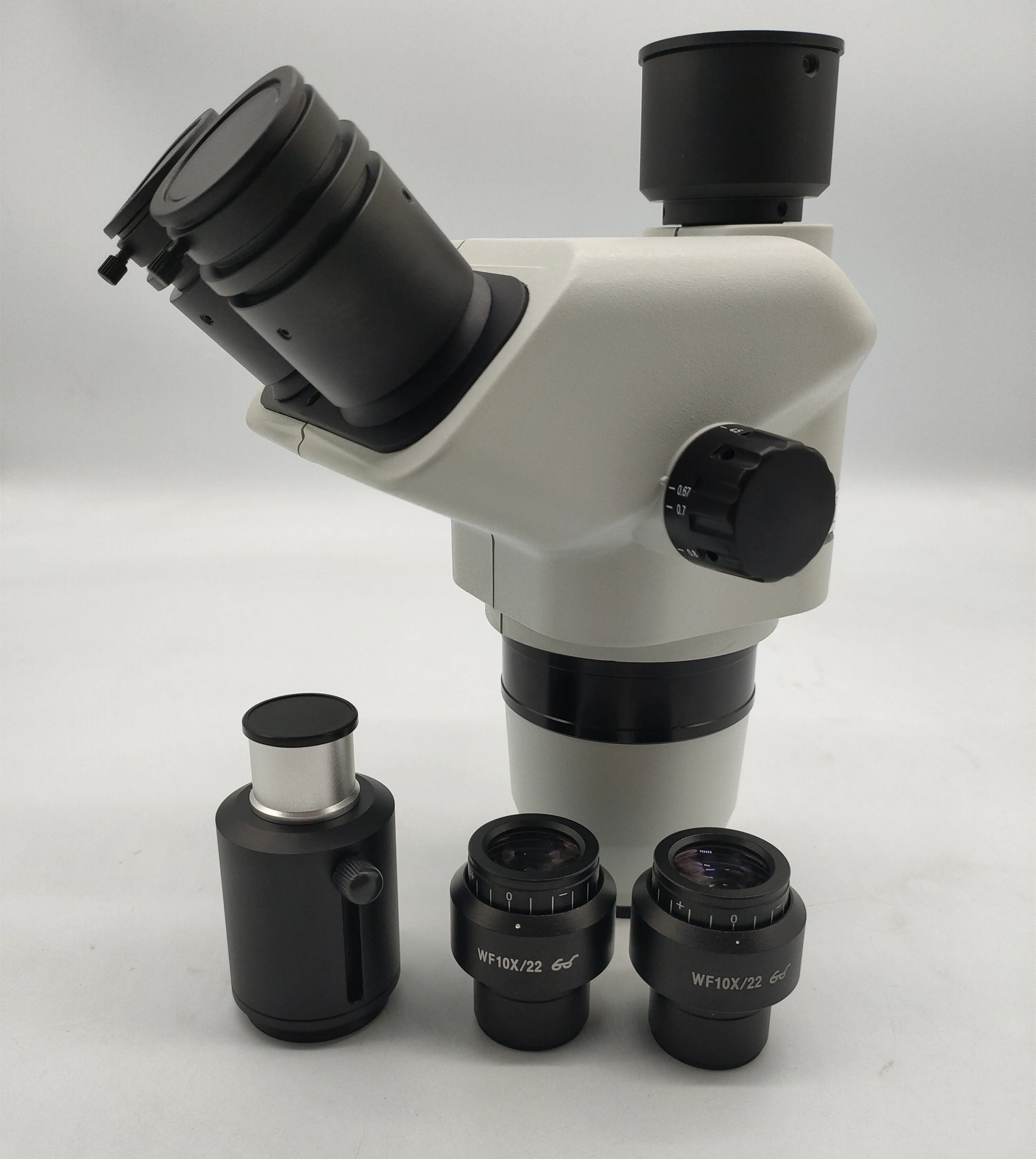 Scientific Popular Szn51 6.7x45x Trinocular Stereo Microscope Head With Focusable Eyepieces