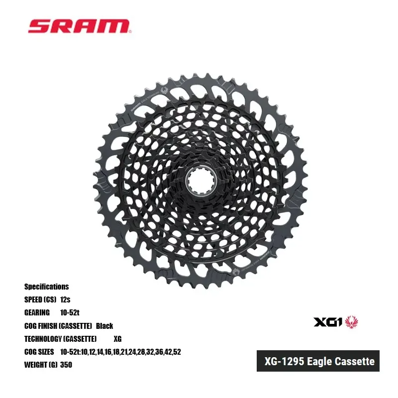 SRAM X01 XG-1295 Eagle Cassette | 12-Speed 10-52t | 520% Gear