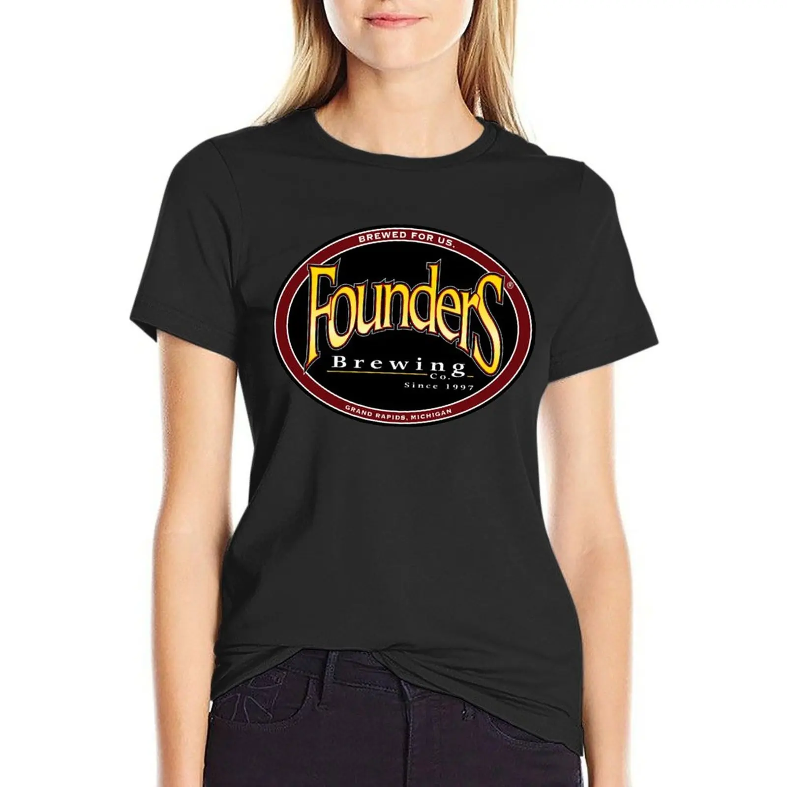 

Founders Brewing Co logo T-shirt aesthetic clothes cute clothes hippie clothes white t-shirts for Women