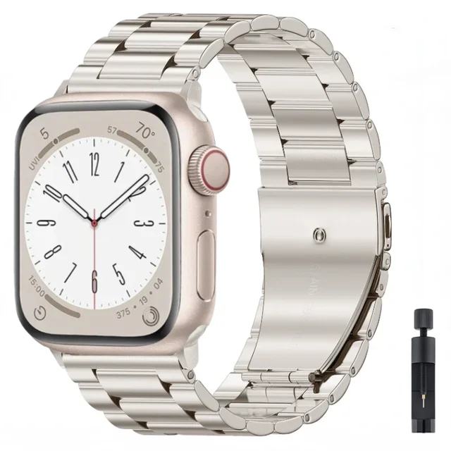 Premium Stainless Steel Metal Watch Strap - Elegant and Durable Wristband