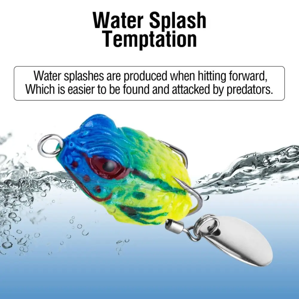 

PVC Metal Fishing Frog Lure Portable 2.5cm3g 10 Colors Soft Fishing Lure Lifelike Spinner Sinking Fishing