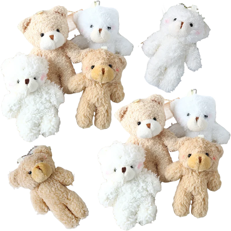 thumbnail image 1 of 12cm lindo oso de peluche ruborizado juguetes de peluche conejo de dibujos animados animal de peluche muñecas llavero colgante niña pequeño regalo, 1 of 5