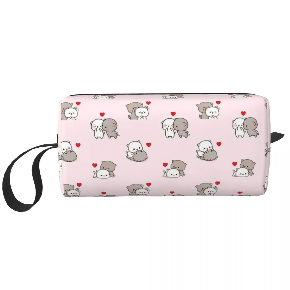 Cute Mochi Peach Cat Makeup Bag Pouch Impermeabile Teddy Bear Cosmetic Bag Travel Toiletry Makeup Pouch Storage Bag Uomo Donna