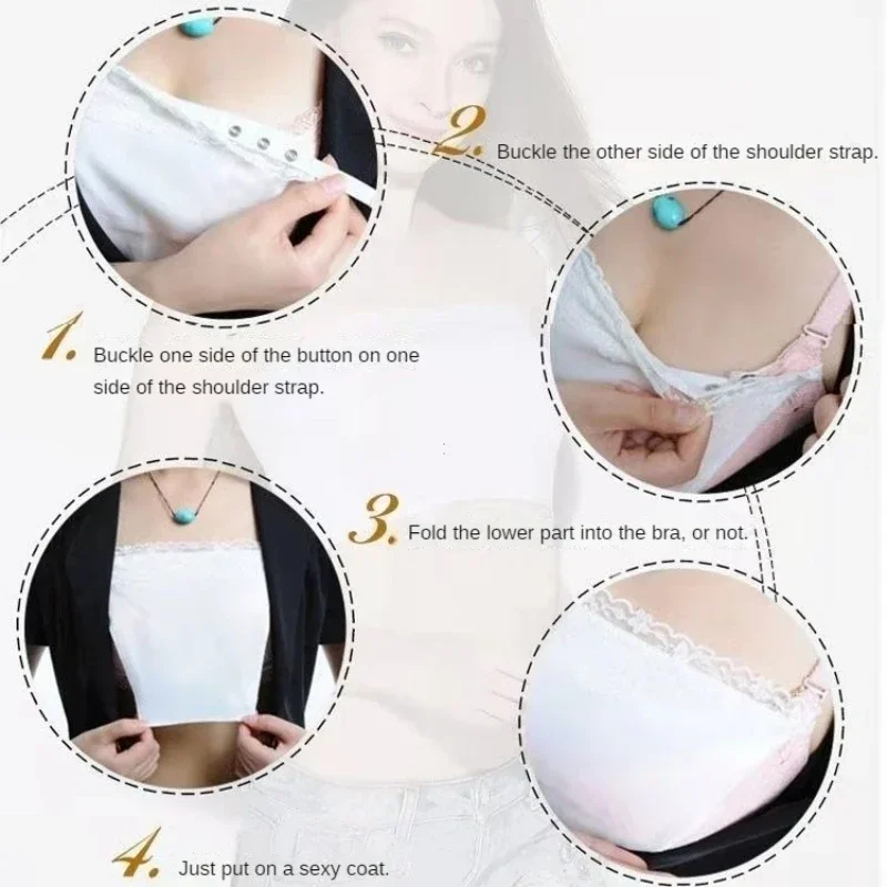 Lace Invisible Bra Privacy Cleavage Cover Underwear Strapless Lingerie Tube Tops women lingerie bra
