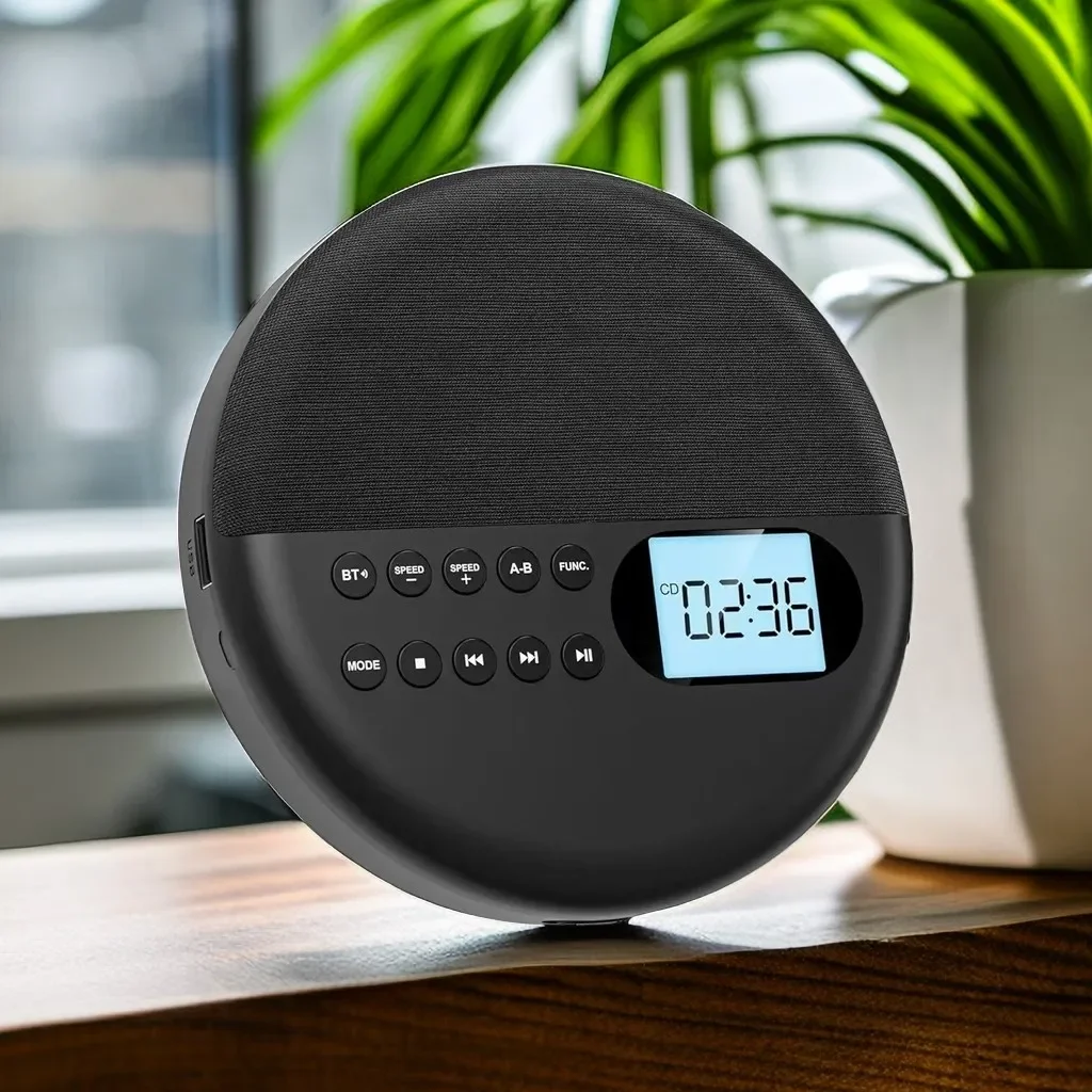 휴대용 개인 CD 플레이어 및 MP3 플레이어, 미끄럼 방지 보호 기능, 듀얼 스테레오 스피커, 재생 속도 조절 플레이어, 워크맨