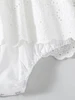 Summer Girl Baby Bodysuit 0-18M Newborn Solid Color Jumpsuit Infant Lace Hollow Embroidery Floral One Piece Baby Clothing 5