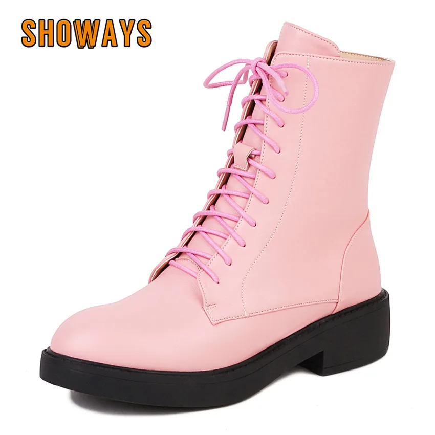 

Fashion Women Ankle Boots Pink Green Black Microfiber Square Heel Retro Office Dress Ladies Round Toe Zipper Plush Vintage Boots