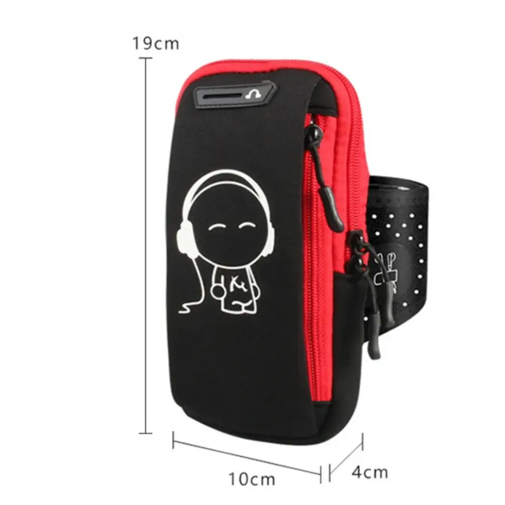 Lightweight Noctilucent Running Phone Bag Shockproof Portable Wrist Phone Bag Dustproof Fall Prevention Armband Pouch