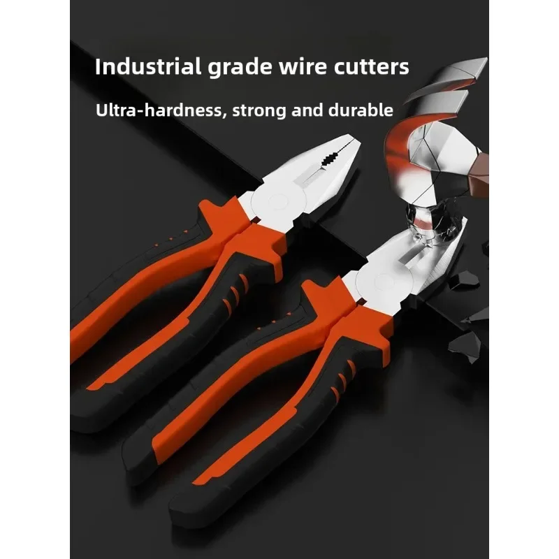 Heavy Duty Electrician Pliers - Large Jaw Opening for Cutting, Twisting & Gripping Metal Wires, Industrial Multifunction Tool