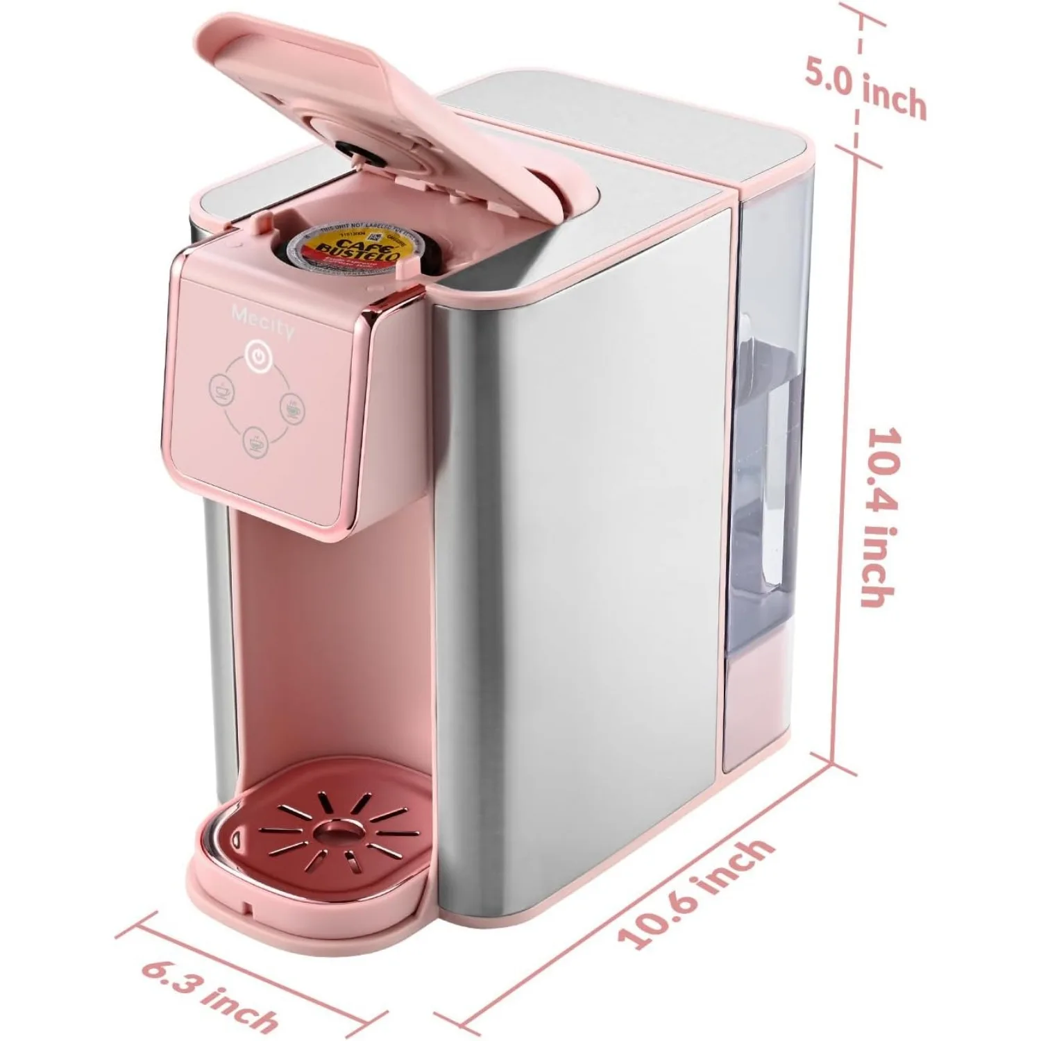 Coffee Maker 3-in-1 Single Serve Coffee Machine,Ground Coffee, 6 to 10 Ounce Cup, Removable 50 Oz Water Reservoir, 120V 1150W 6