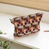 Colorful Checkered Women's Makeup Bag Large Capacity Makeup Lipstick Storage Bag Portable Travel Toiletry Bag Commuter Clutch 2