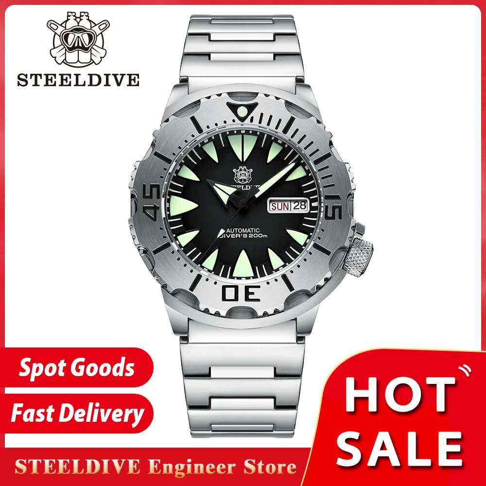 STEELDIVE SD1984 Monster Steel Strap Mechanical Watch NH36 Movt