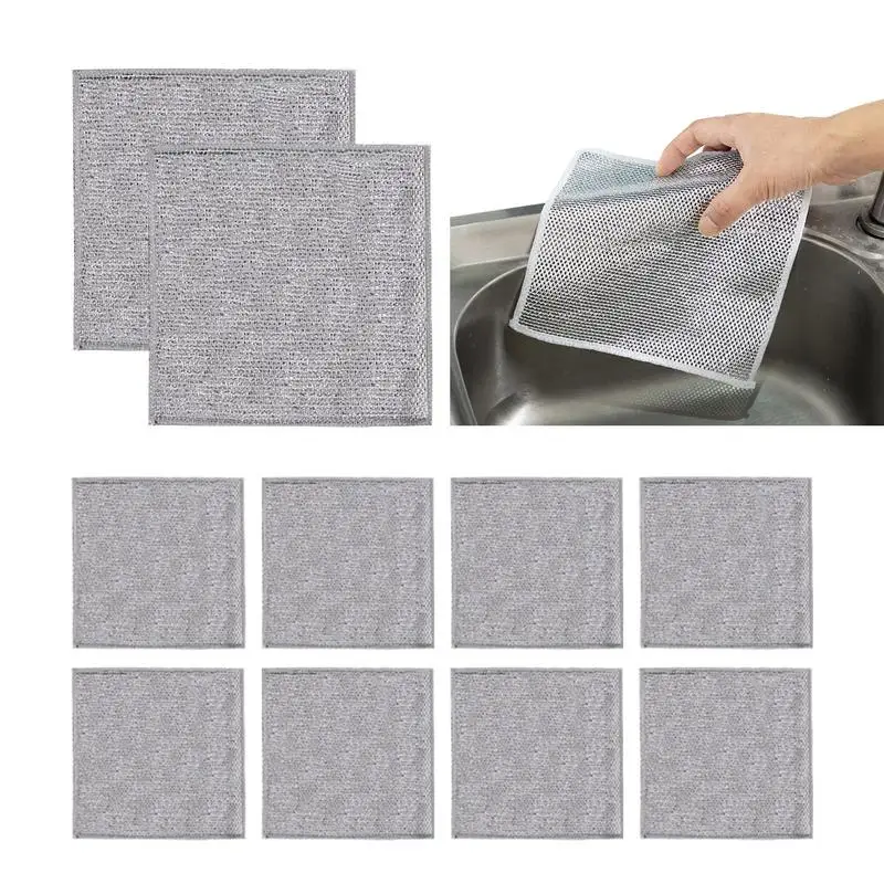 

Проволочные тряпки для мытья посуды, салфетка для мытья посуды, без царапин, многофункциональная проволочная посуда, для кухонных раковин, кастрюль и сковородок