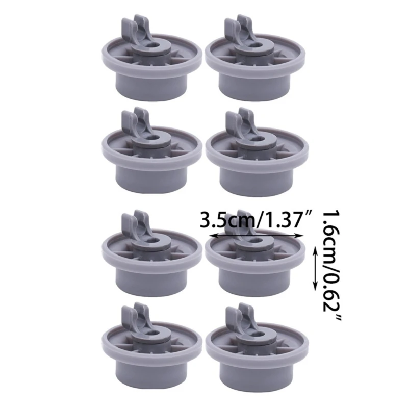 8 Pack 165314 Dishwasher Wheels Lower Rack Dishwasher Wheels Replaces Dish Rack Easy Installation for Bosch-Kenmore