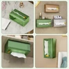Light Luxury Tissue Box, Wall Mounted, Rectangular Tissue Storage Box, Self-Adhesive Napkin Holder, Kitchen Paper Dispenser Case 6