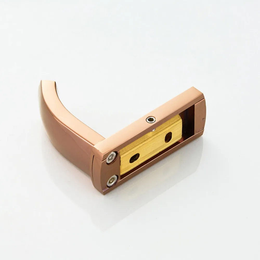 Rose Gold Copper Brass Square Shape Bathroom Accessories Set Towel Bar Toilet Paper Holder Robe Hook Wall Mounted azh105