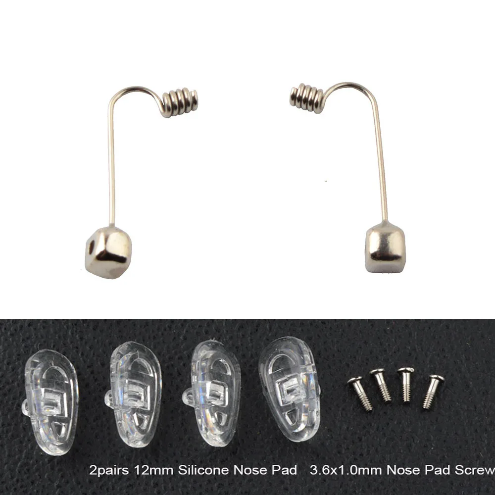 1pair Eyeglasses Glasses Eyewear Nose Pad Arm With Nose Pad And Screw