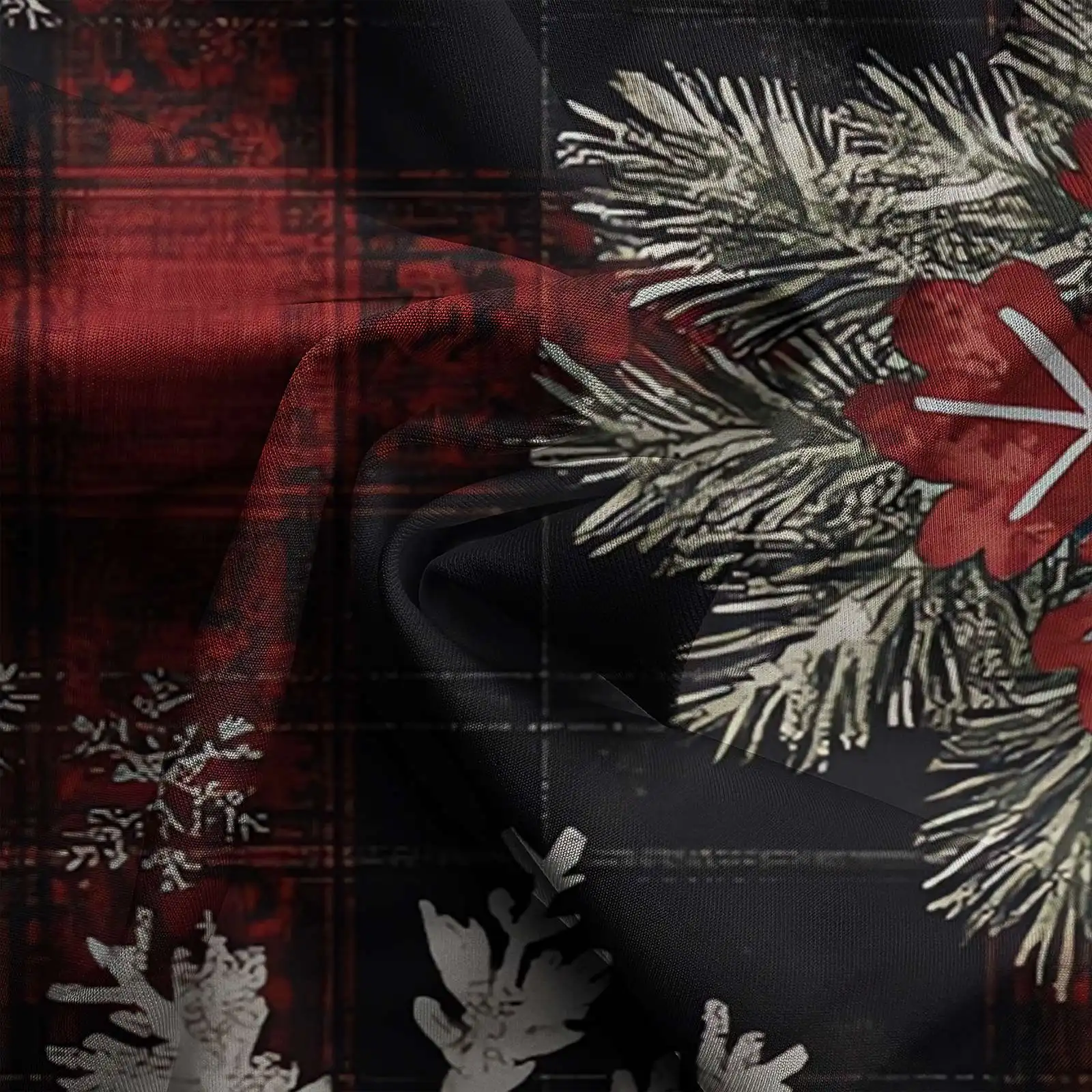 2025 Spring Summer Men Shirt Set Christmas Print Fashion Gingerbread Man Two Piece Set Mens Snowman Lightweight Party Long Sleev_voghion.com