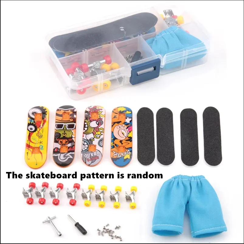 Finger Skateboard Plastic Mini Finger Skating Board Deck Table Sport Game DIY Fingerboard Skateboard Gifts for Adults Kids Finger Skateboard Toys Fingerboard Set